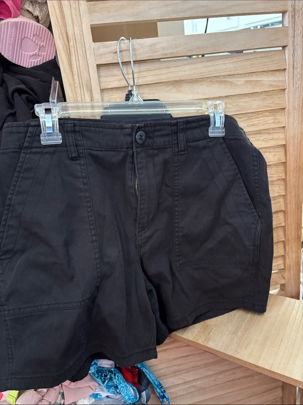Marc New York Black Cotton Utility Shorts XXL